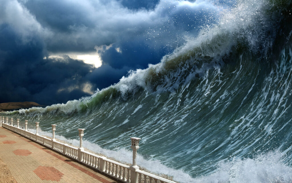 Tsunami warning in California : First Wave Arrival Time and Impact Zones Revealed