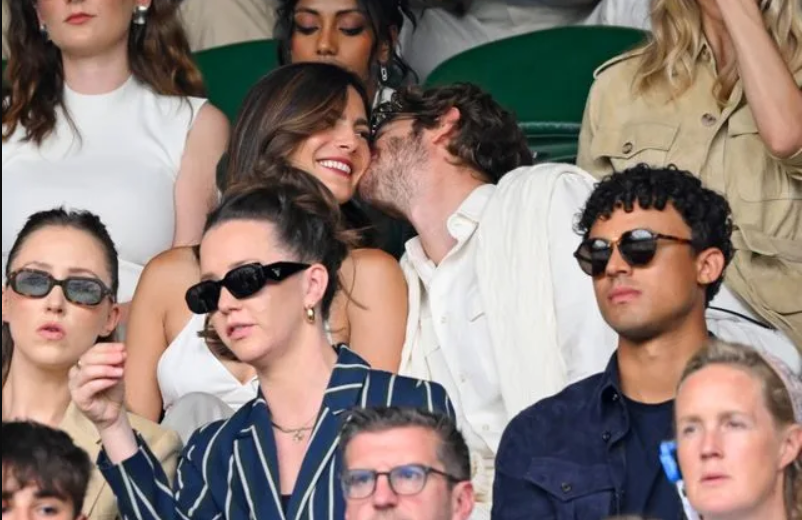 Monica Barbaro and Andrew Garfield Spark Joy in Matching Outfits at Wimbledon 2025