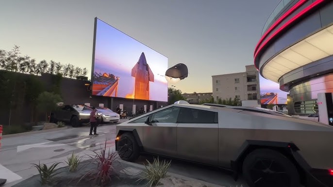 Tesla Diner by Elon Musk Excitingly Opens in LA: Retro Vibes, Movie Screens & High-Tech Robot Servers