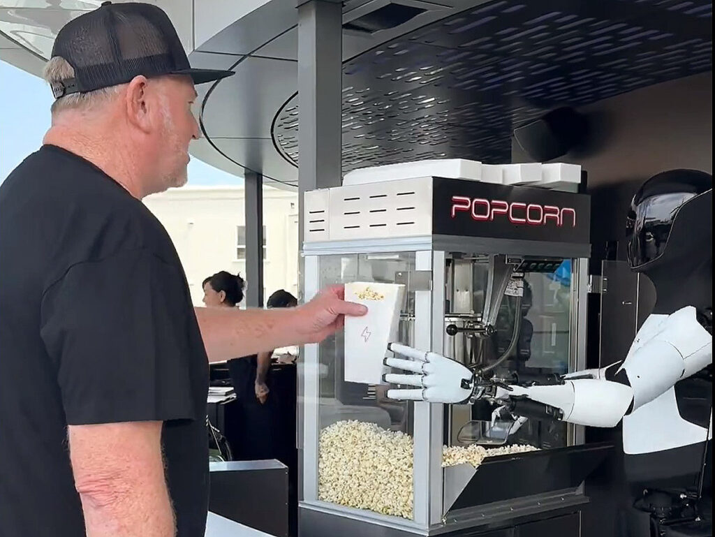 Tesla Diner by Elon Musk Excitingly Opens in LA: Retro Vibes, Movie Screens & High-Tech Robot Servers
