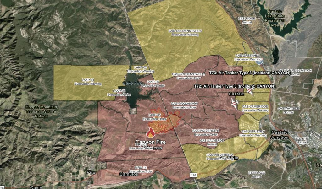 California Canyon Fire Forces Evacuations as Red Cross Ramps Up Relief Efforts