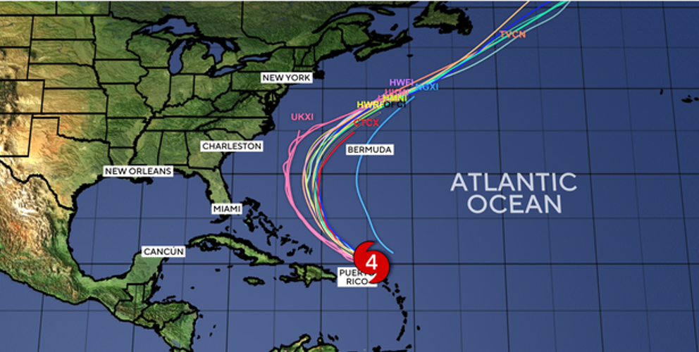 Hurricane Erin Briefly Hits Category 5 Before Settling as Category 4 Monster Storm. 